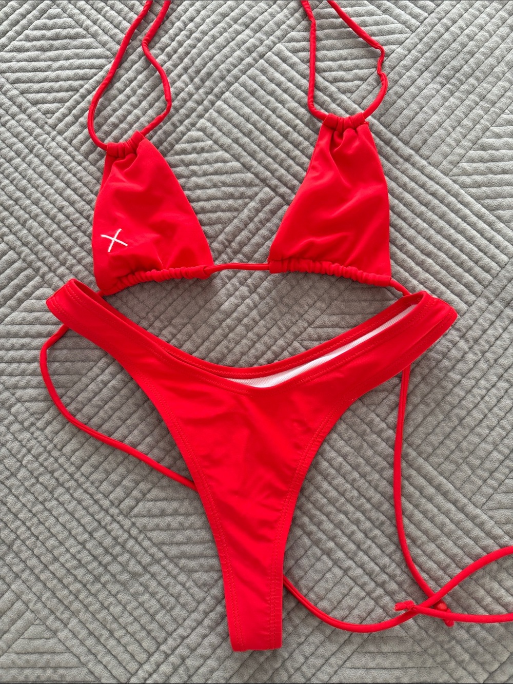 Boutine LA Red Triangle String Bikini